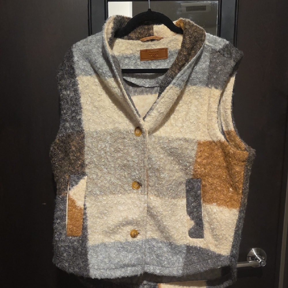 Blank Nyc Multicolor Patchwork Vest - image 3